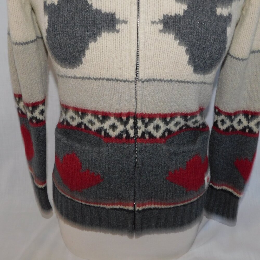 HBC 2010 Vancouver Olympics Womens S lambswool Full Zip Cardigan Sweater Canada - Picture 3 of 11